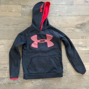 UA Kids Black and Red Hoodie